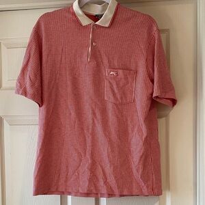 The Garan Man Vintage Red Striped Pocket Polo Shirt Sz XL.  Box3
